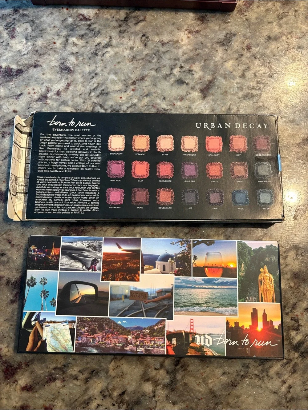 Urban Decay Born to Run Eyeshadow Palette - Black with Multicolor Logo